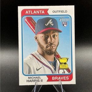 Atlanta Braves Michael Harris II Topps Heritage RC